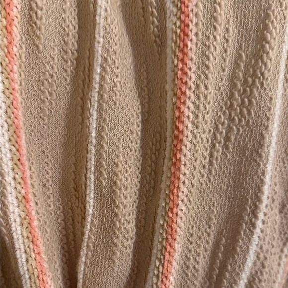 Vintage Havana Tan Stripe Smocked Waist Strapless Jumpsuit Soft Beach Vacation S - Picture 3 of 7